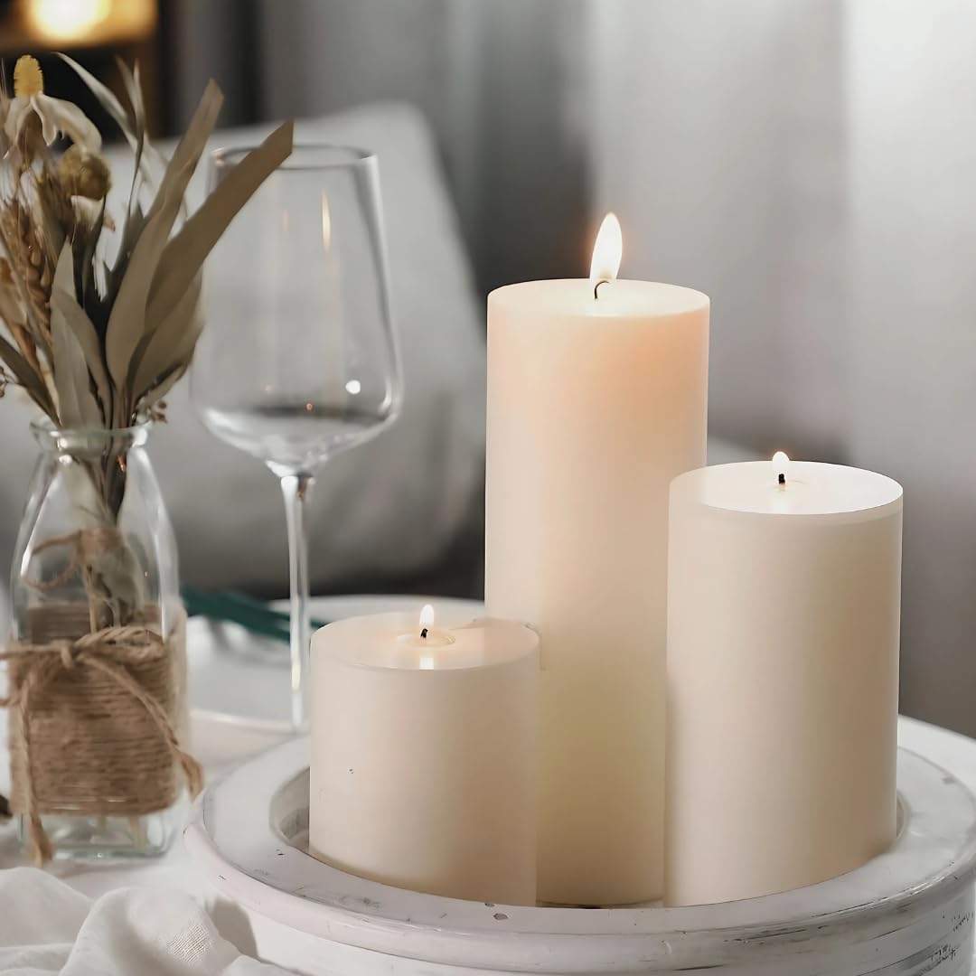 Large Elegant Pillar Candles