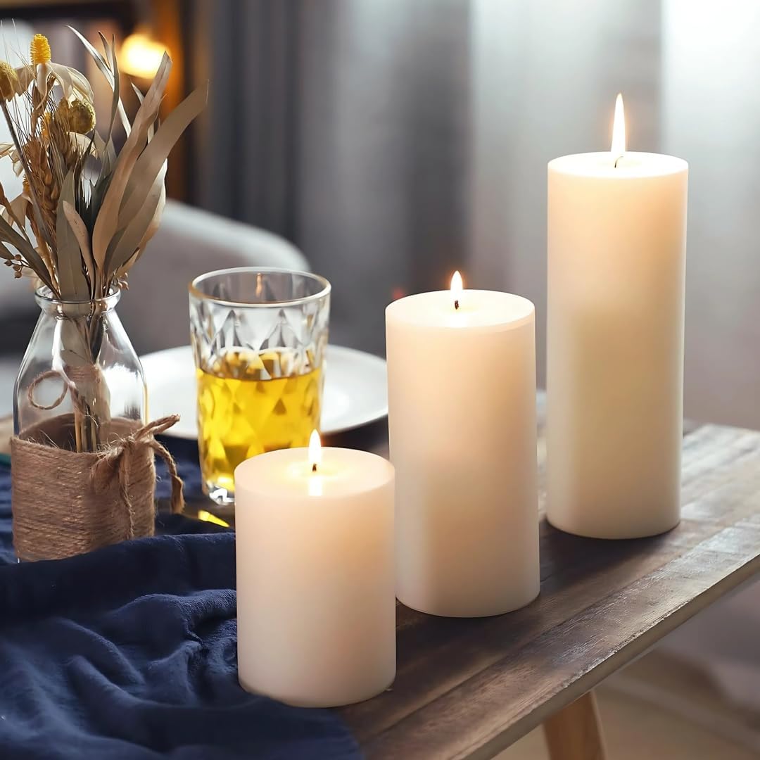 Large Elegant Pillar Candles