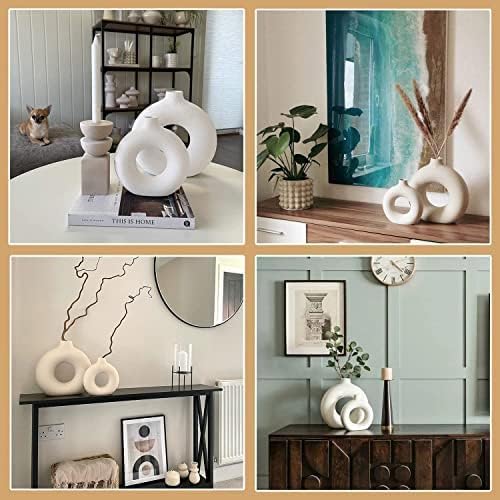 hop The White Ceramic Ring Vase