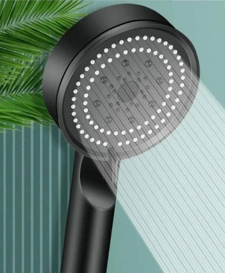 Busstier Turbo High Pressure Handheld Shower Head with 5 Functions (Black)