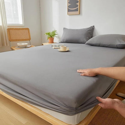 CUBD QBED Plain Fitted Sheet Set for Hotels, Homes