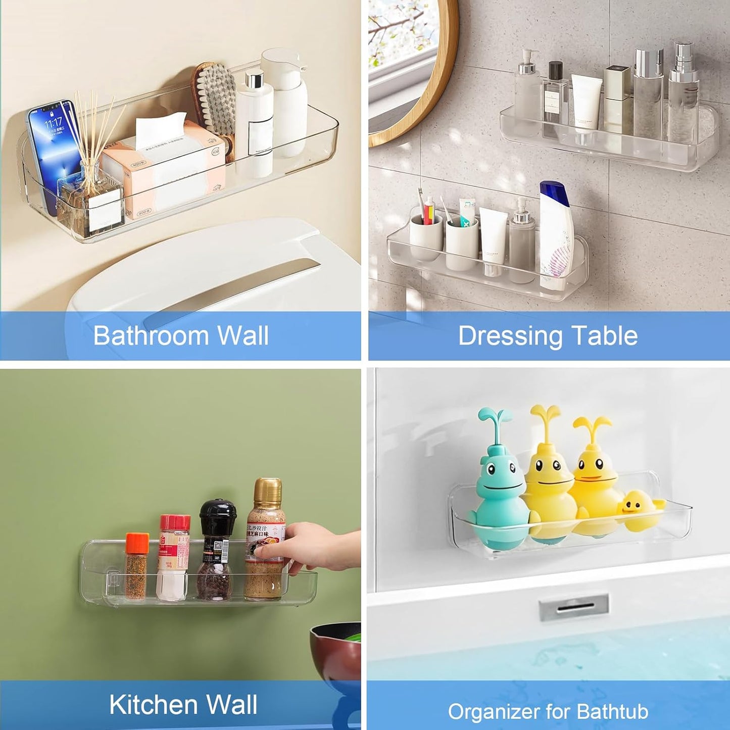 Diesisa Acrylic Wall Mounted Shower Caddy