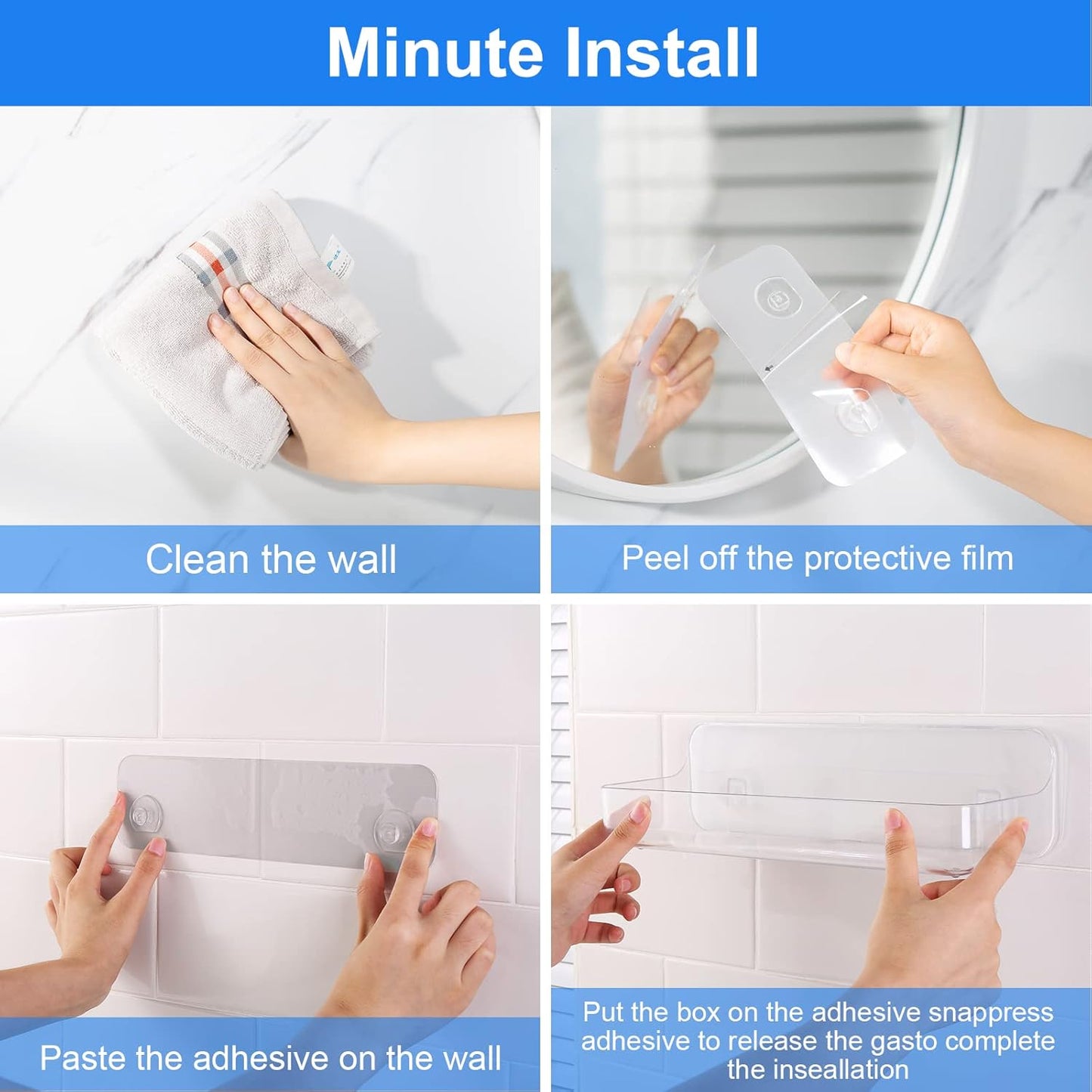 Diesisa Acrylic Wall Mounted Shower Caddy